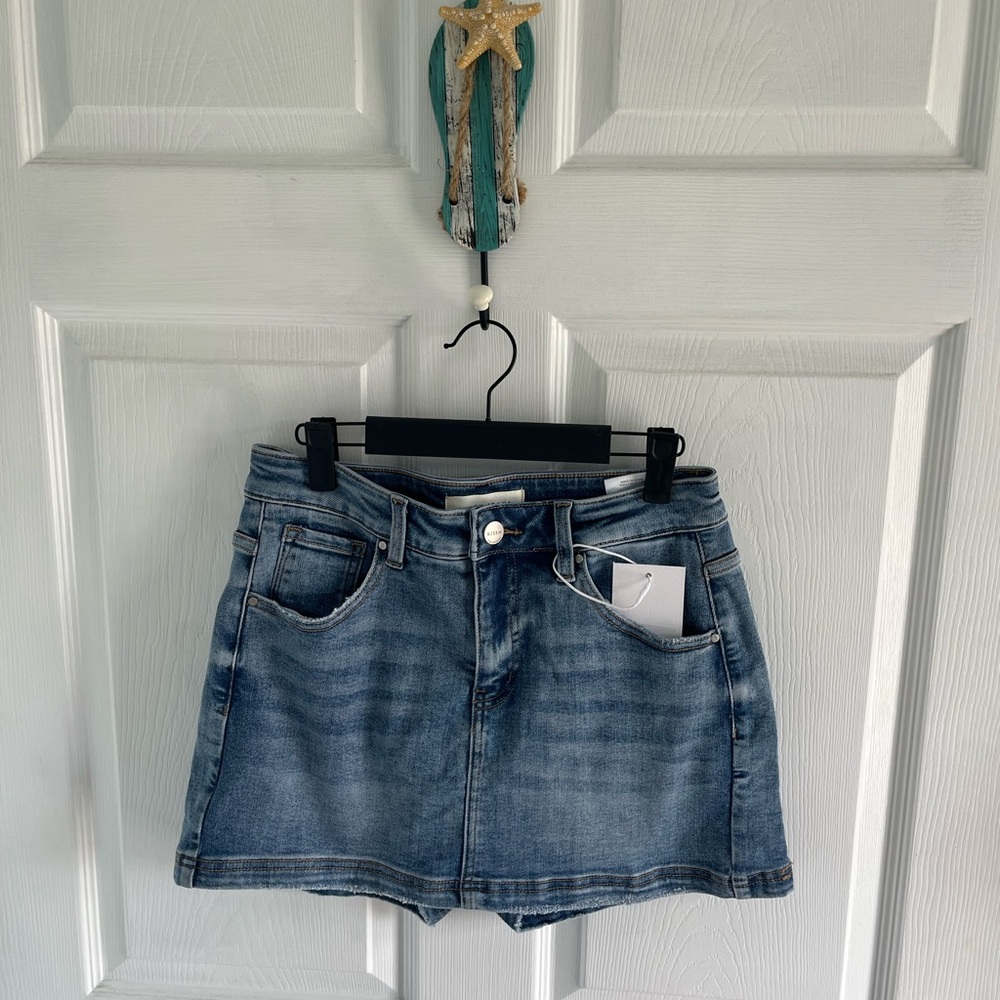 Denim Mini Skort